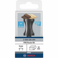 بنطة راوتر للحز الزخرف الثناب قطر 20.6 مم - كعب 8- اجمالي الطول 63.5 مم BOSCH