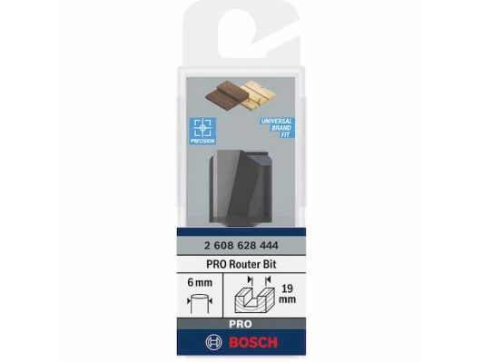 بنطة راوتر للتجاويف المستقيمه قطر 19 مم-كعب 6 - اجمالي الطول 51 مم BOSCH