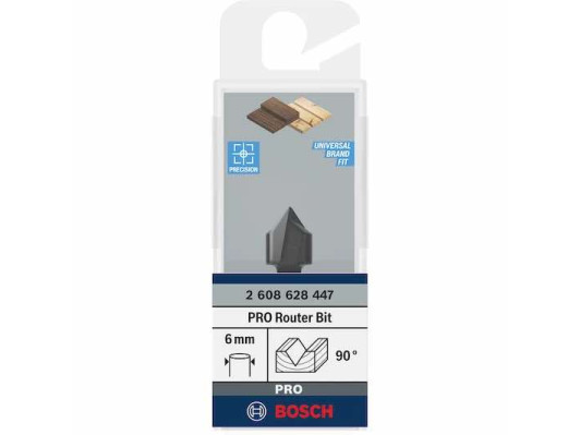 بنطة راوتر للتجاويف V قطر 12.7 مم-كعب 6 - اجمالي الطول 45 مم BOSCH