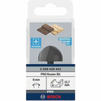 بنطة راوتر لتخديد التجاويف الدائريه 25.4 مم-كعب 6- اجمالي الطول 49 مم BOSCH