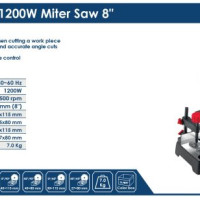 ديسك قطعية زوايا  1200وات  8" صينى-APT - بدون سحاب