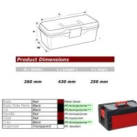 PORT-BAG شنطة عدة جسم صاج غطاء درج - قفل حديد 18" تركي - COMBO CM.01