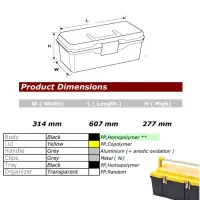 PORT-BAG شنطة عدة غطاء درج - قفل حديد 24" تركي - META ML.05