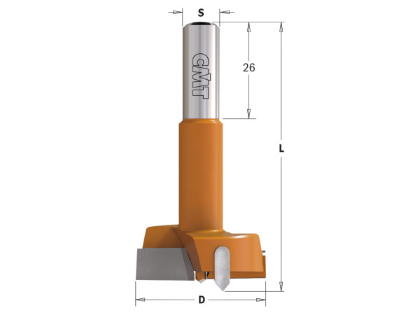 Hinge Boring Bit HW D=35x70 S=10x26 RH 369.350.11 CMT بنطة مفصلات 35 