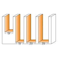 653.701.11 Straight bit wknives Z1+1S=20x49.5 RH-SP-CMT بنطة مستقيمة مع سكاكين قابلة للاستبدال