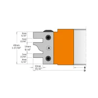 694.014.50 ONE PIECE RAIL &STILE HEAD D=130*40*50-CMT