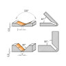 915.002.11 HW-V-Groving Bt 135d S=8 D=18x3.3x60 RH  بنطة حلية إيطالي   SP-CMT