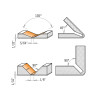 915.002.11 HW-V-Groving Bt 135d S=8 D=18x3.3x60 RH  بنطة حلية إيطالي   SP-CMT